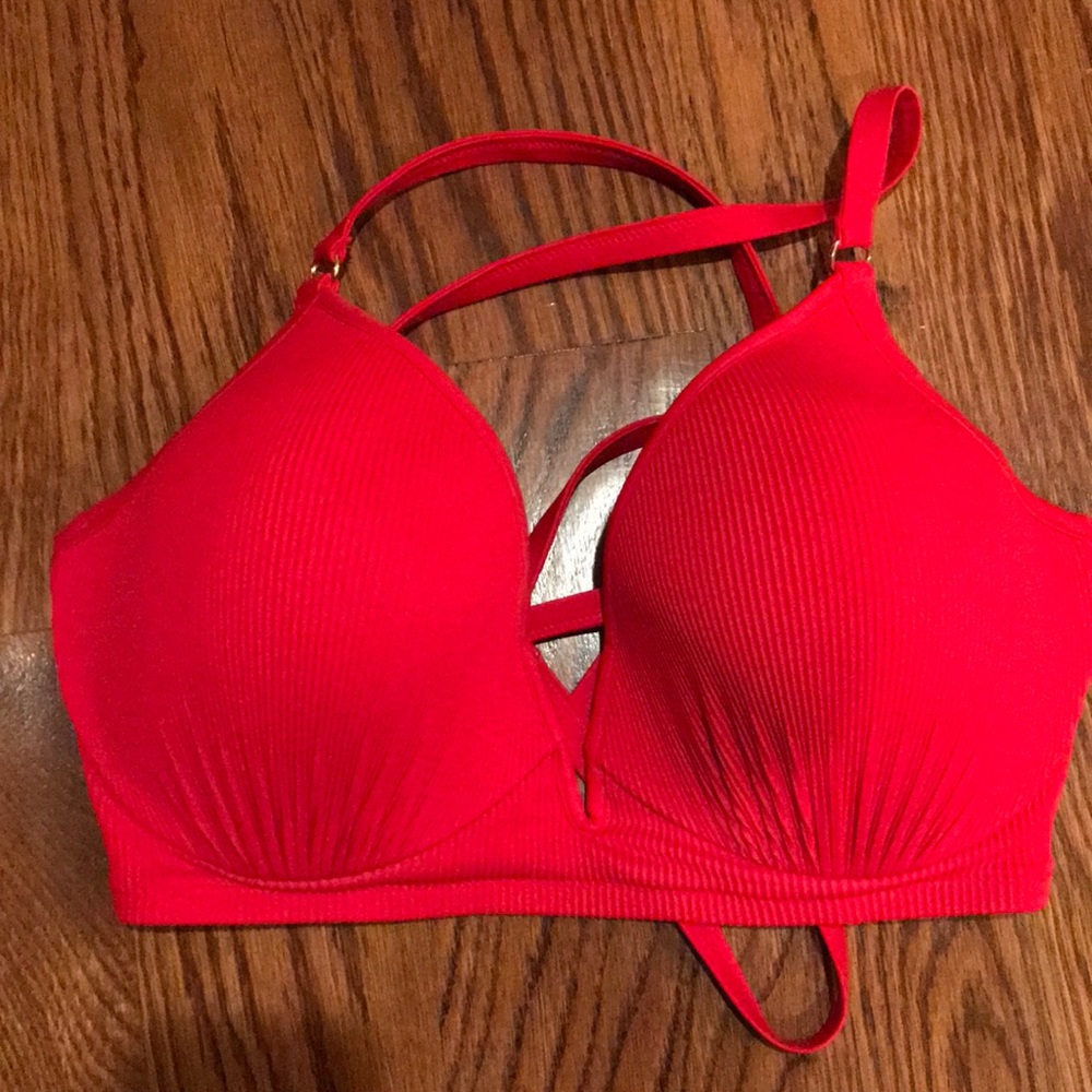 Red swim top